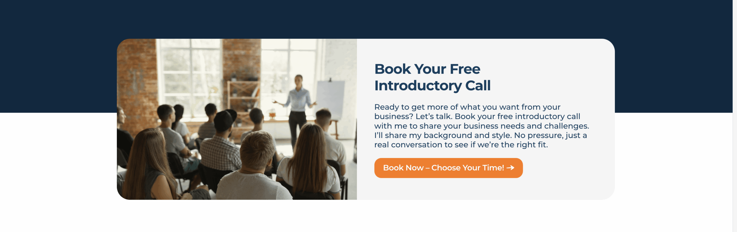 Profile introduction section layout