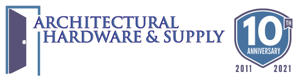 Architectural_Hardware_Supply_10th_anniversary_emblem_logo_lockup