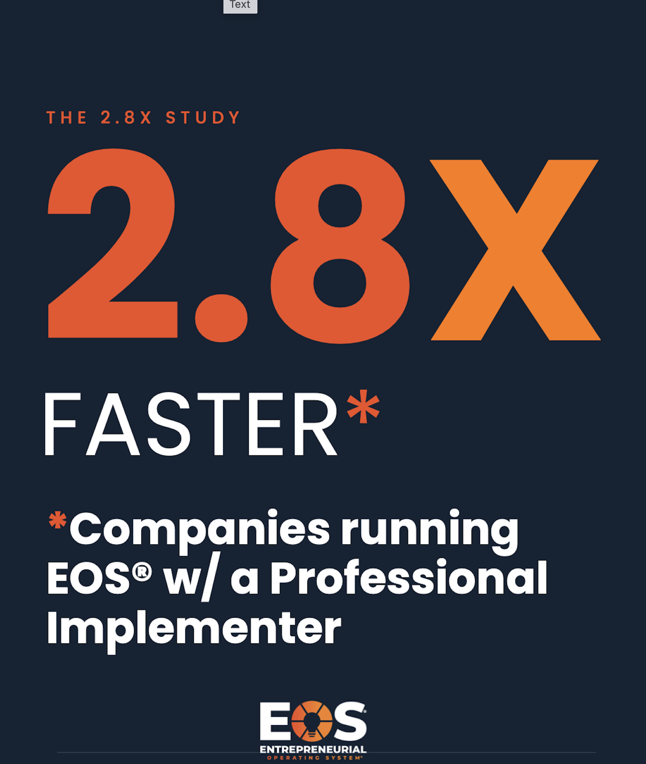 Companies running EOS with a Professional Implementer grew 2.8x faster ...